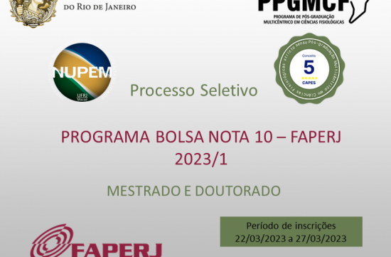 EDITAL PARA O INGRESSO NO PROGRAMA BOLSA NOTA 10 – FAPERJ 2023/1